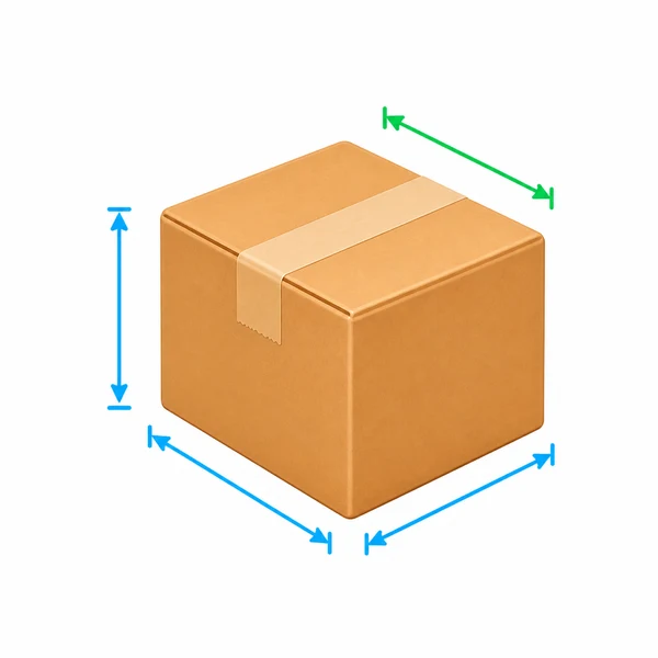 Measured cardboard package